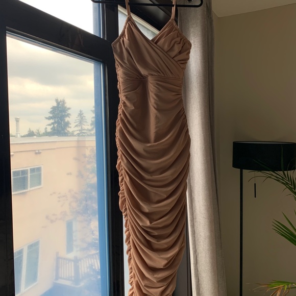 X REVOLVE Pippa Dress in Nude - Picture 2 of 4